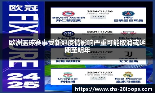 欧洲篮球赛事受新冠疫情影响严重可能取消或延期至明年